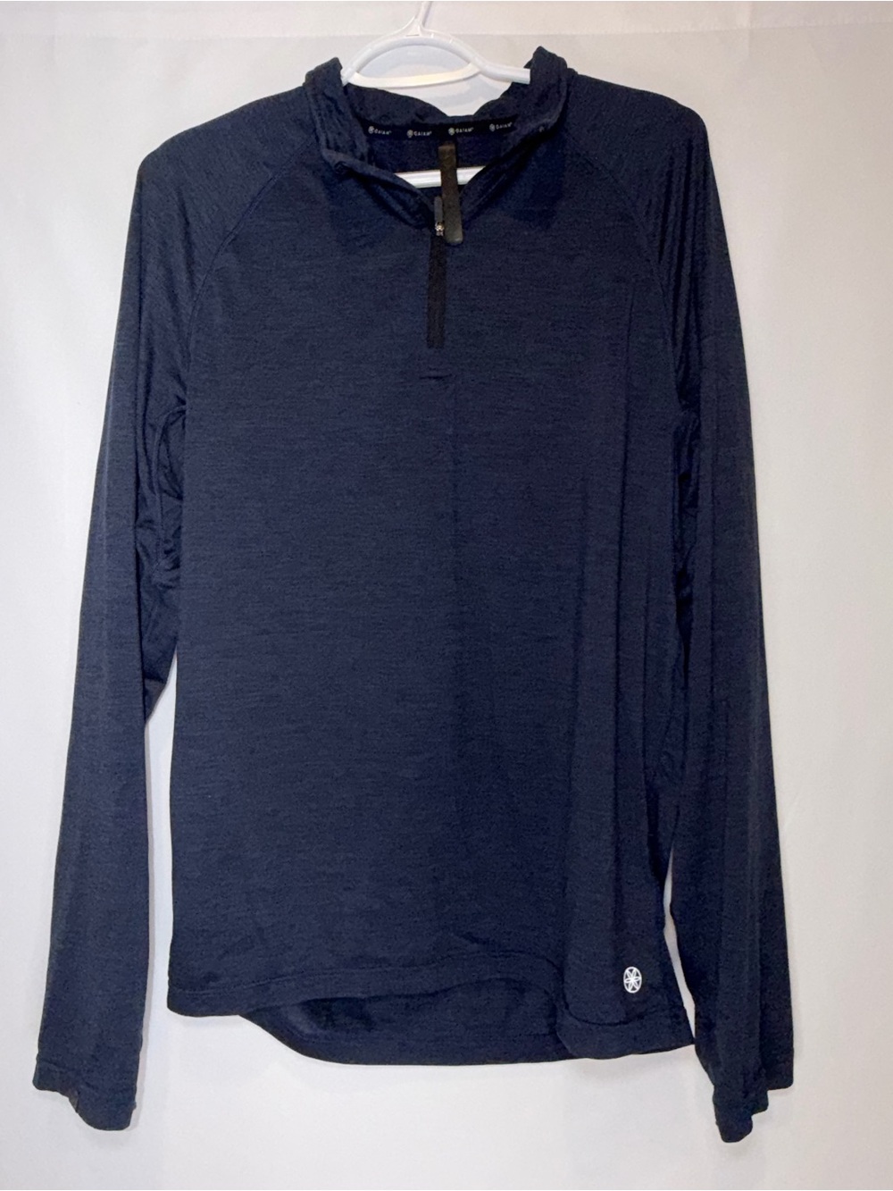 GAIAM Navy Blue Long-Sleeve Half-Zip Active Top